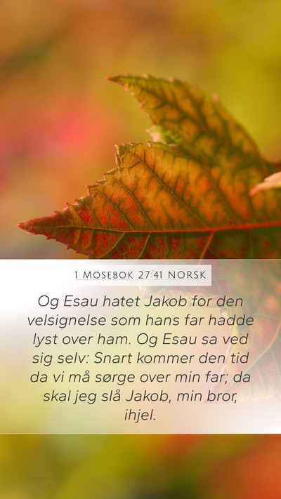 1 Mosebok 27:41 NORSK Bible Verse Image
