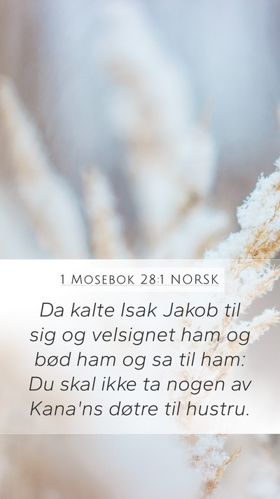 1 Mosebok 28:1 NORSK Bible Verse Image