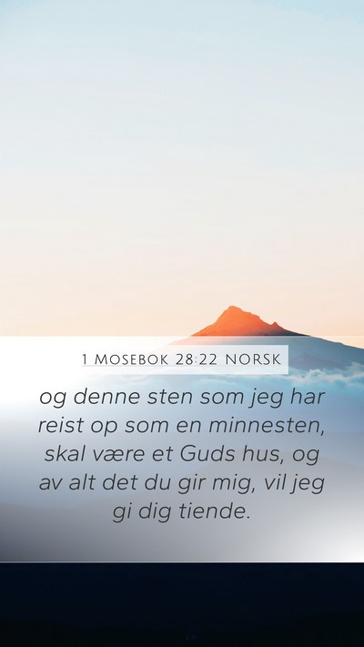 1 Mosebok 28:22 NORSK Bible Verse Image