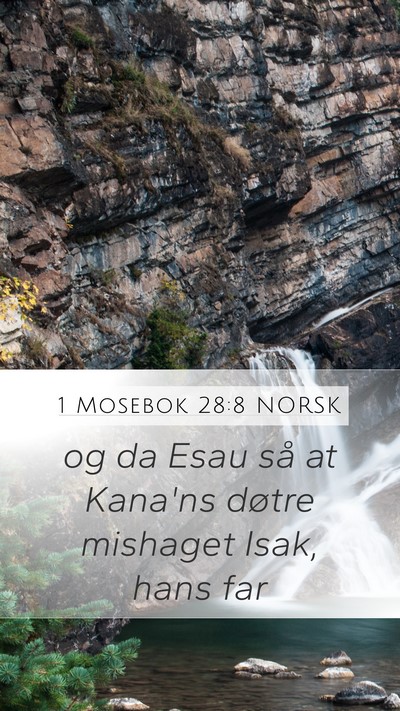 1 Mosebok 28:8 NORSK Bible Verse Image