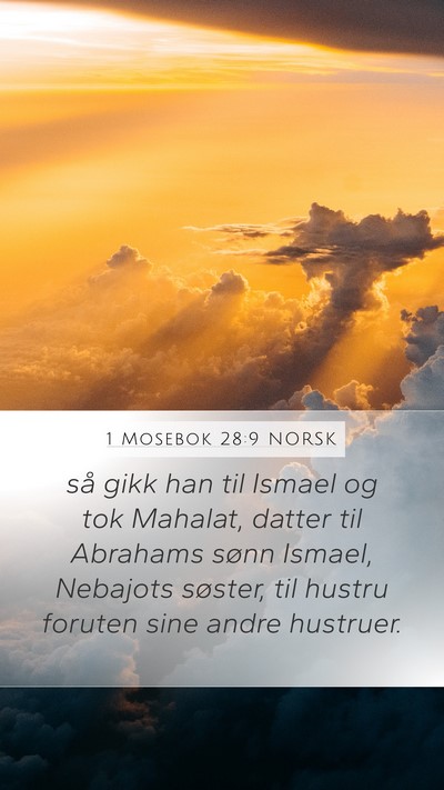 1 Mosebok 28:9 NORSK Bible Verse Image