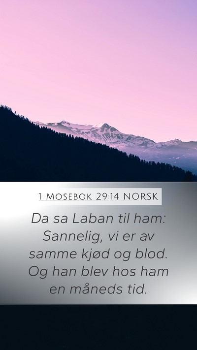 1 Mosebok 29:14 NORSK Bible Verse Image