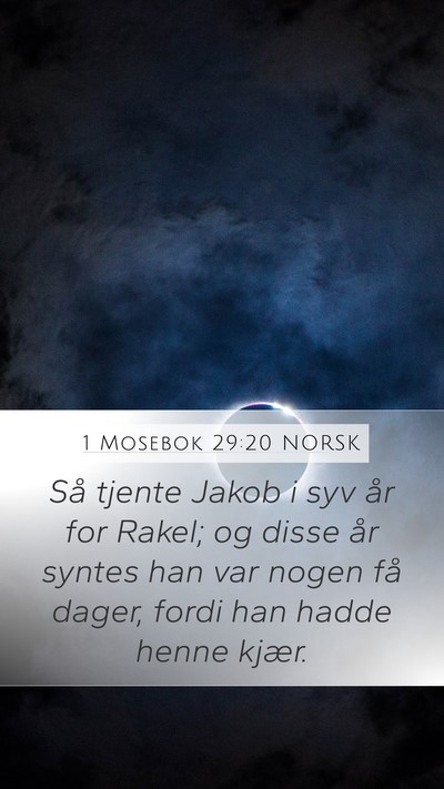 1 Mosebok 29:20 NORSK Bible Verse Image