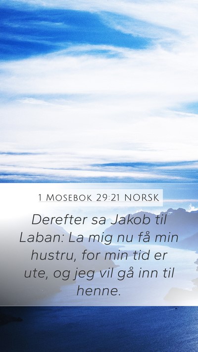 1 Mosebok 29:21 NORSK Bible Verse Image