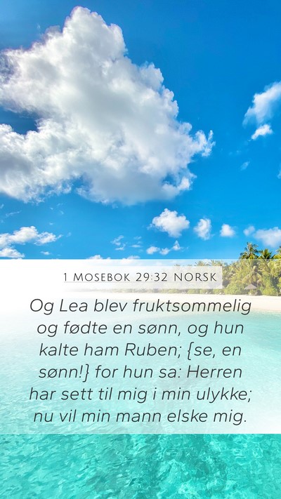 1 Mosebok 29:32 NORSK Bible Verse Image