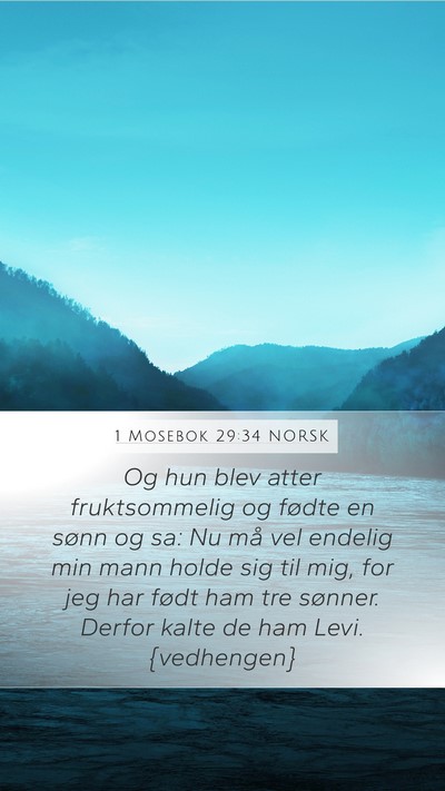 1 Mosebok 29:34 NORSK Bible Verse Image