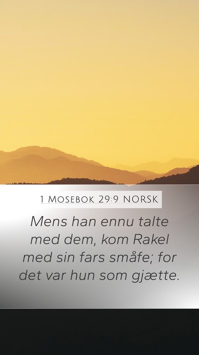 1 Mosebok 29:9 NORSK Bible Verse Image