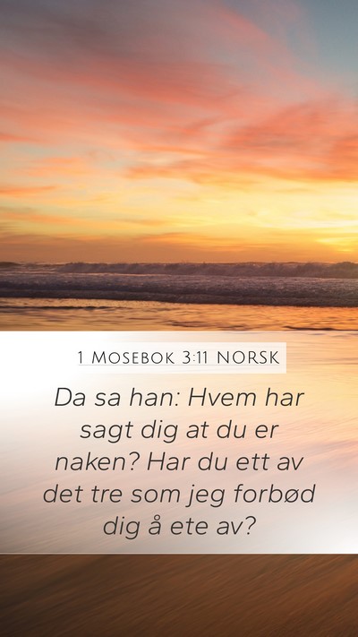 1 Mosebok 3:11 NORSK Bible Verse Image