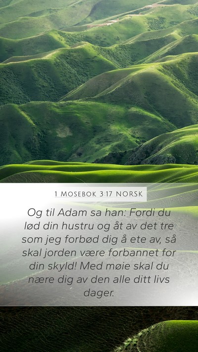 1 Mosebok 3:17 NORSK Bible Verse Image