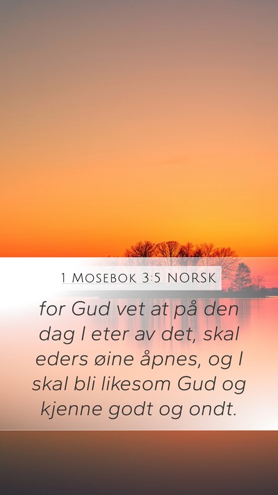 1 Mosebok 3:5 NORSK Bible Verse Image