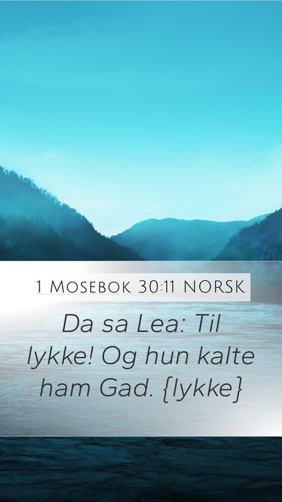 1 Mosebok 30:11 NORSK Bible Verse Image