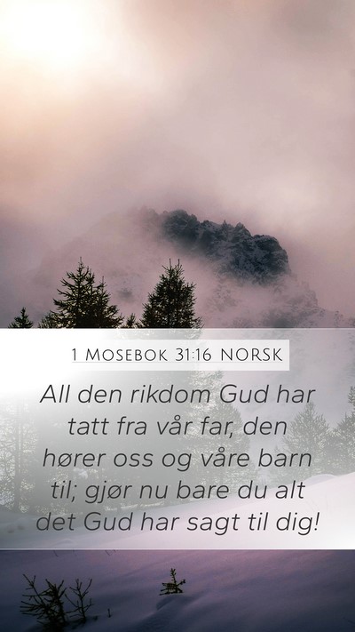 1 Mosebok 31:16 NORSK Bible Verse Image