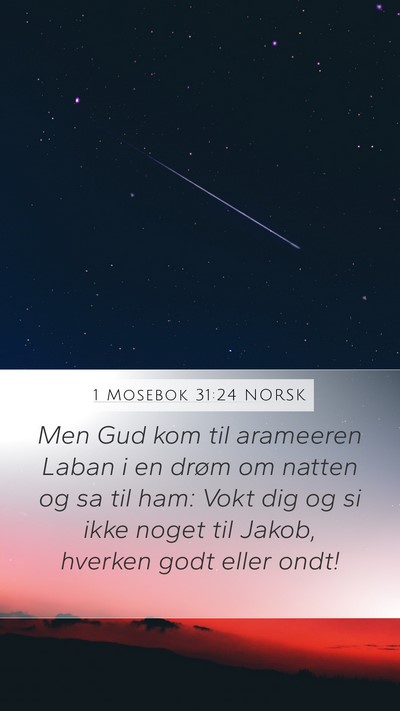 1 Mosebok 31:24 NORSK Bible Verse Image