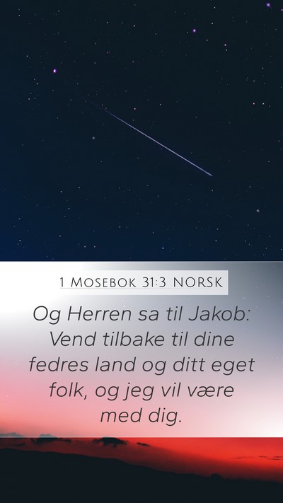 1 Mosebok 31:3 NORSK Bible Verse Image