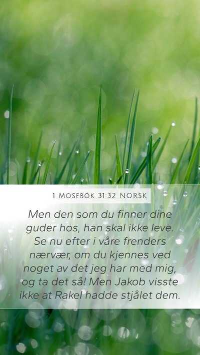 1 Mosebok 31:32 NORSK Bible Verse Image