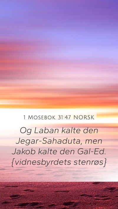 1 Mosebok 31:47 NORSK Bible Verse Image
