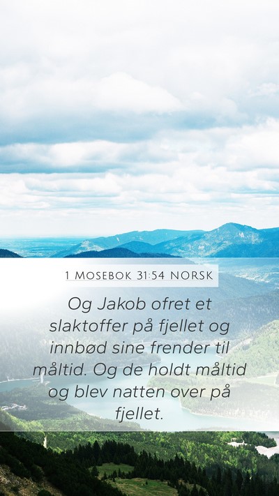 1 Mosebok 31:54 NORSK Bible Verse Image