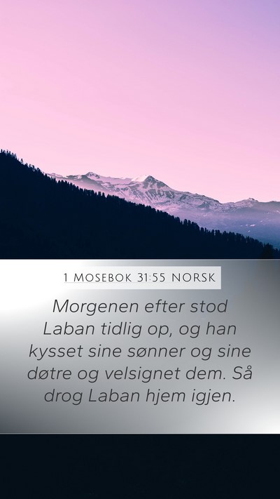 1 Mosebok 31:55 NORSK Bible Verse Image