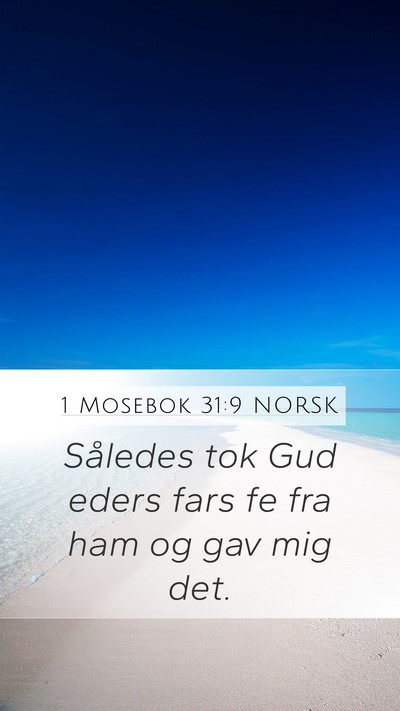 1 Mosebok 31:9 NORSK Bible Verse Image