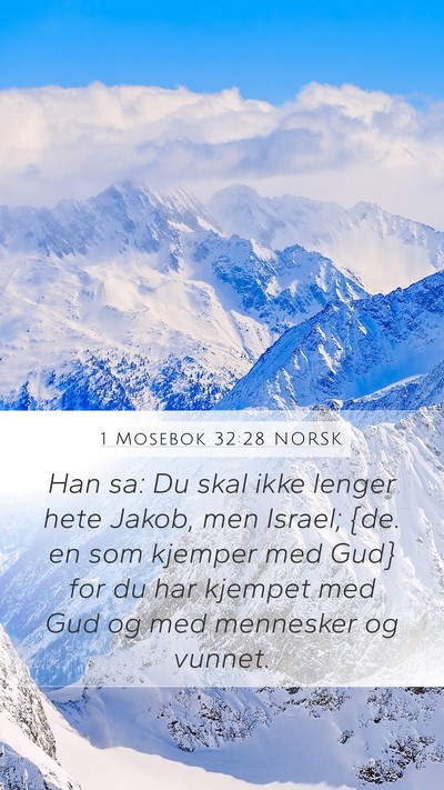 1 Mosebok 32:28 NORSK Bible Verse Image