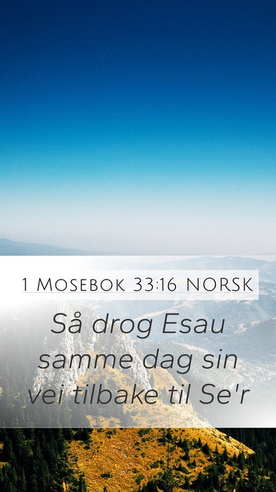 1 Mosebok 33:16 NORSK Bible Verse Image