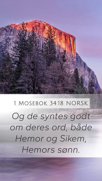1 Mosebok 34:18 NORSK Mobile Phone Wallpaper - Og de syntes godt om deres ord, både Hemor og - Mobile Bible Verse Wallpaper