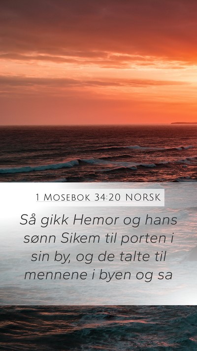1 Mosebok 34:20 NORSK Bible Verse Image