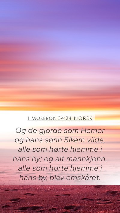 1 Mosebok 34:24 NORSK Bible Verse Image