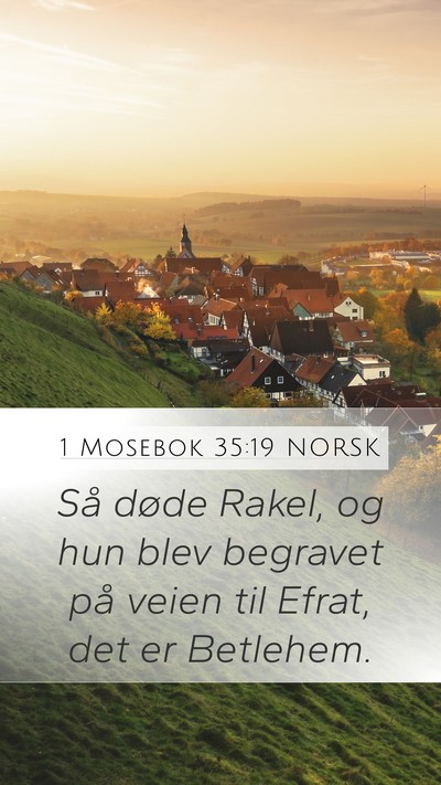 1 Mosebok 35:19 NORSK Bible Verse Image