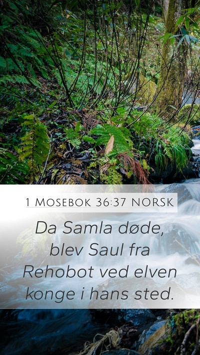 1 Mosebok 36:37 NORSK Bible Verse Image