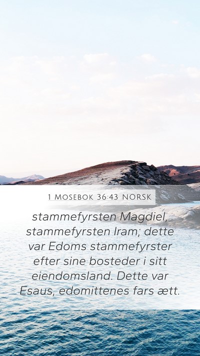 1 Mosebok 36:43 NORSK Bible Verse Image
