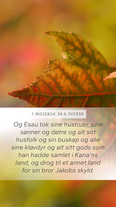 1 Mosebok 36:6 NORSK Bible Verse Image
