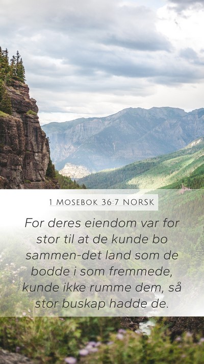 1 Mosebok 36:7 NORSK Bible Verse Image