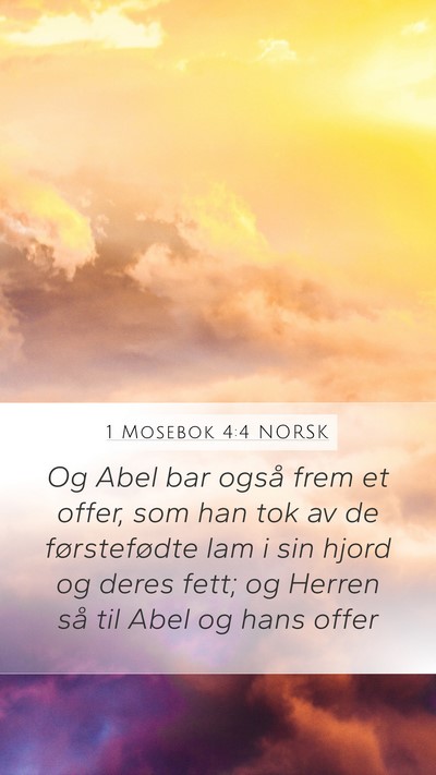 1 Mosebok 4:4 NORSK Bible Verse Image