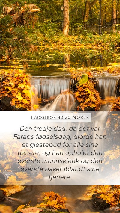 1 Mosebok 40:20 NORSK Bible Verse Image