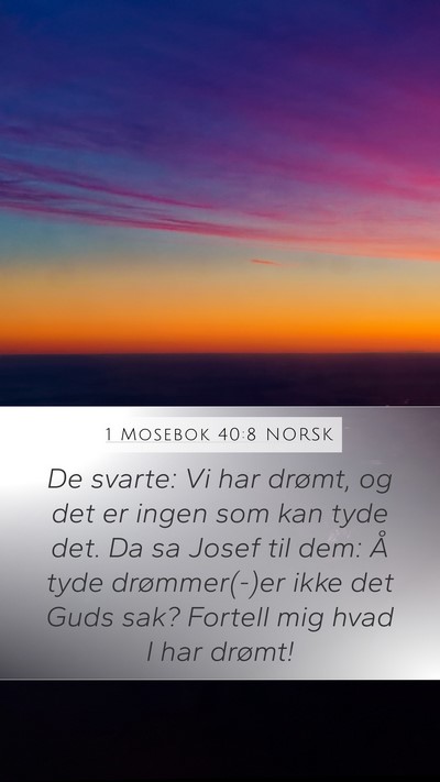 1 Mosebok 40:8 NORSK Bible Verse Image