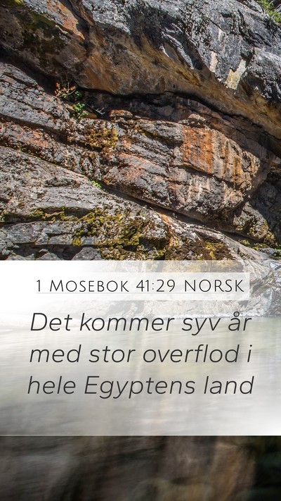 1 Mosebok 41:29 NORSK Bible Verse Image