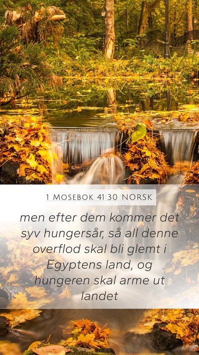 1 Mosebok 41:30 NORSK Bible Verse Image
