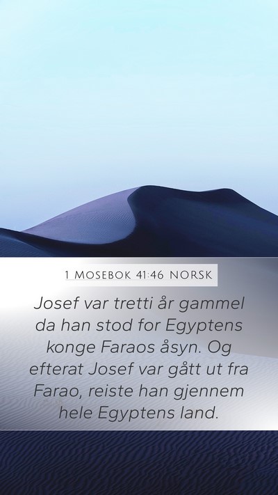 1 Mosebok 41:46 NORSK Bible Verse Image