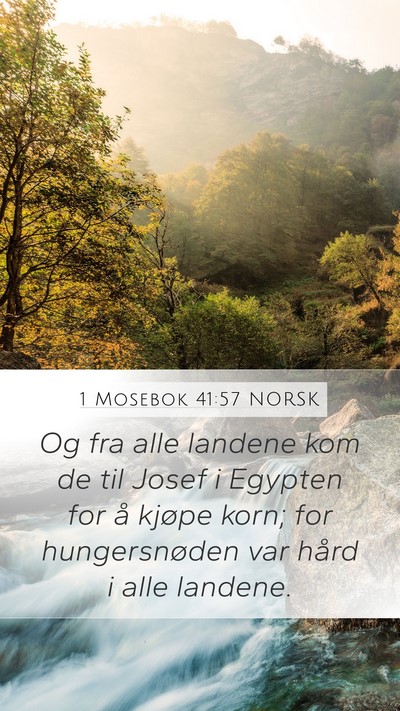 1 Mosebok 41:57 NORSK Bible Verse Image