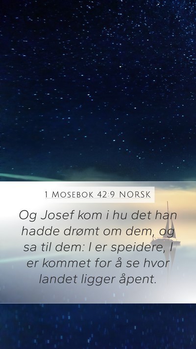 1 Mosebok 42:9 NORSK Bible Verse Image