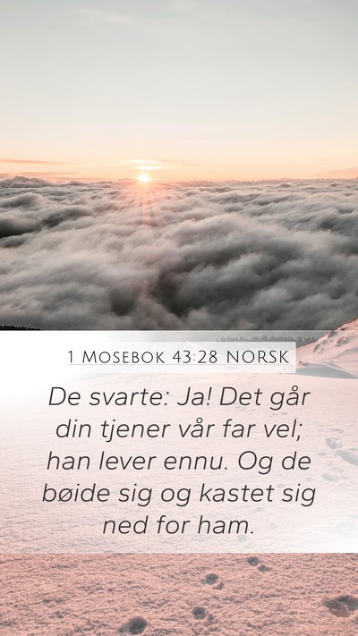 1 Mosebok 43:28 NORSK Bible Verse Image