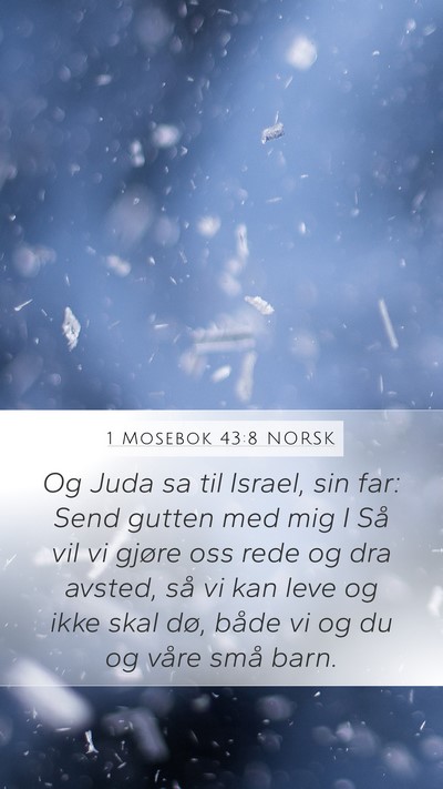 1 Mosebok 43:8 NORSK Bible Verse Image