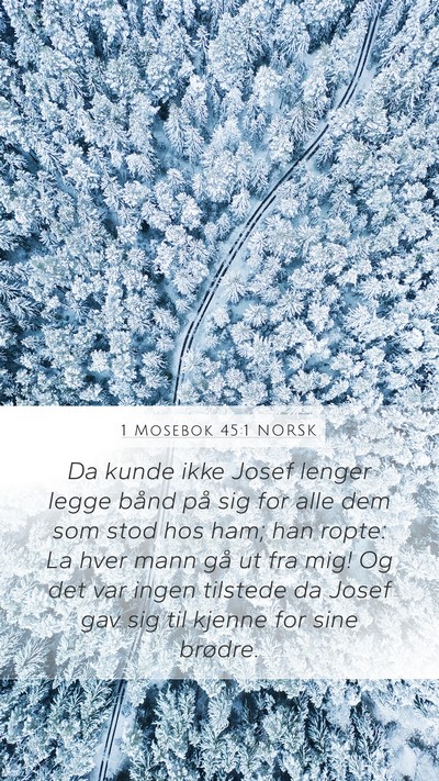1 Mosebok 45:1 NORSK Mobile Phone Wallpaper - Da kunde ikke Josef lenger legge bånd på sig - Mobile Bible Verse Wallpaper