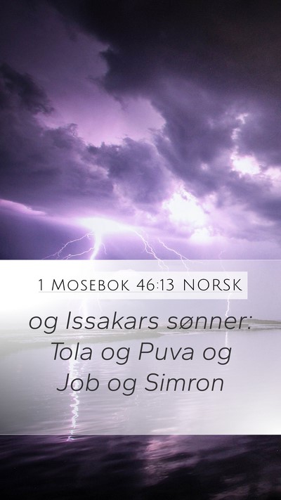 1 Mosebok 46:13 NORSK Bible Verse Image