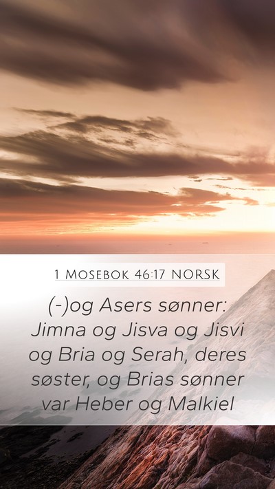 1 Mosebok 46:17 NORSK Bible Verse Image