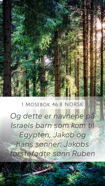 1 Mosebok 46:8 NORSK Bible Verse Image