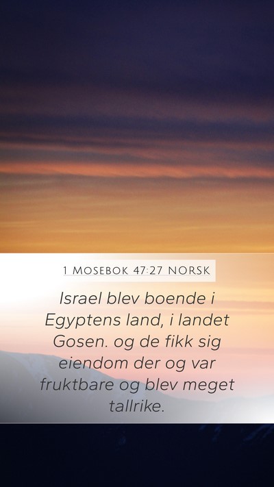 1 Mosebok 47:27 NORSK Bible Verse Image