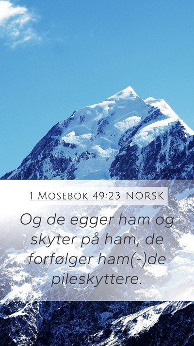 1 Mosebok 49:23 NORSK Bible Verse Image