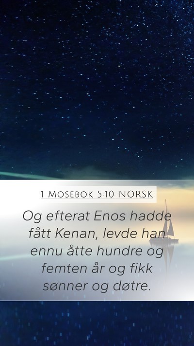 1 Mosebok 5:10 NORSK Bible Verse Image